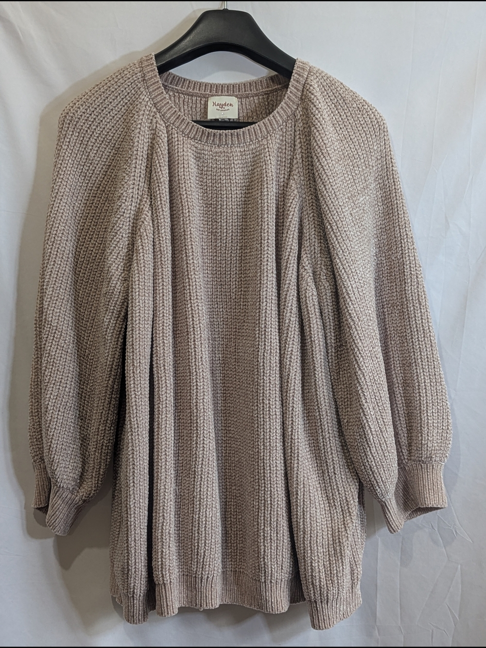 Hayden Los Angeles 3XL Chunky Knit Sweater Taupe Beige Oversized Tunic